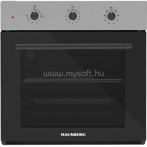 HAUSBERG HB-8044NG fekete, beépíthető, 58L, 1600W, grill, turbóventilátorral sütő