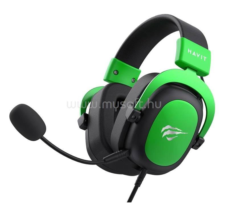 HAVIT H2002D vezetékes gamer headset (fekete-zöld)
