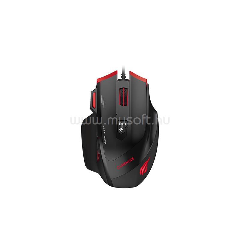 HAVIT MS1005 gamer vezetékes egér (fekete-piros)