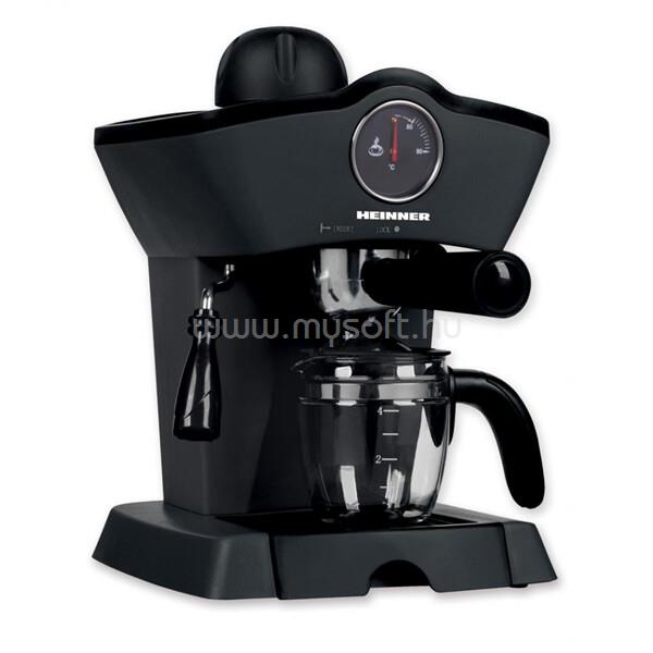 HEINNER HEM-200BK 2 személyes Karos eszpresszó kávéfőző, víztartály: 250ml, 3.5 bar, 800W, Fekete