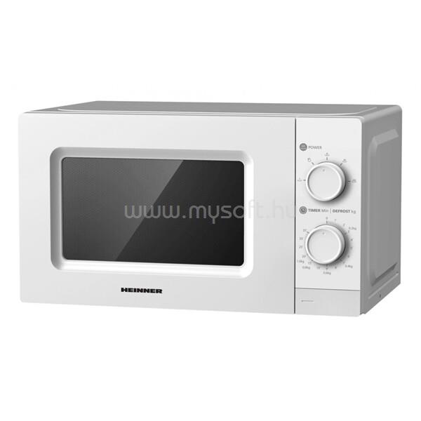 HEINNER HMW-MD20MWH mikrohullámú sütő, 20L, olvasztás funkció, 700W (fehér)