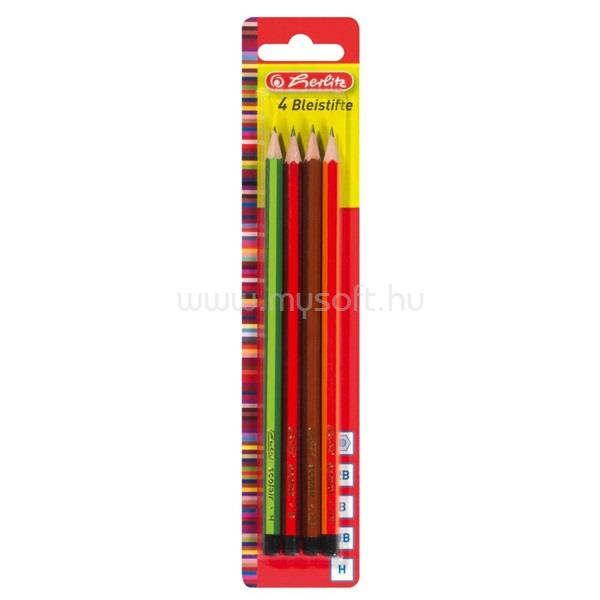 HERLITZ H, HB, B, 2B 4db-os ceruza