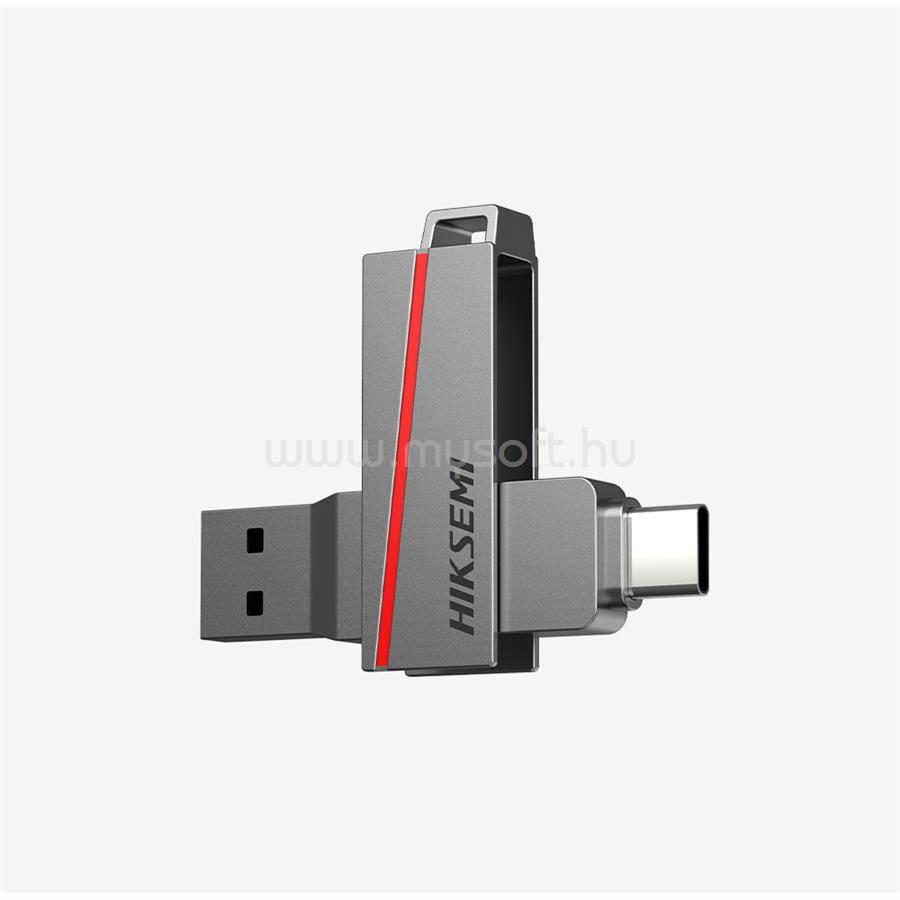 HIKSEMI E307C U3 Dual Slim"USB 3.2/Type-C 64GB pendrive (szürke)