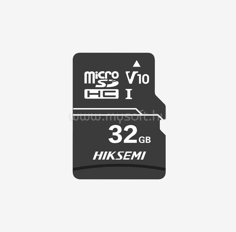 HIKSEMI MicroSD kártya - NEO HOME 32GB microSDHC, Class 10 and UHS-I, TLC (adapter nélkül)