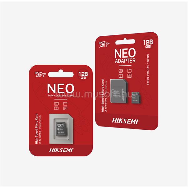 HIKSEMI NEO MicroSDHC memóriakártya 16GB, Class10, UHS-I +  SD adapter