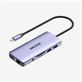 HIKSEMI USB-C HUB 1x4K HDMI +1xVGA +1xLAN + 1xSD + 1xTF + 2xUSB 2.0 + 2xUSB 3.0 + PD charge HS-HUB-DS11 small