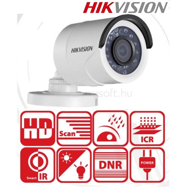 HIKVISION 4in1 Analóg csőkamera - DS-2CE16D0T-IRF (2MP, 2,8mm, kültéri, IR20m, D&N(ICR), IP66, DNR)