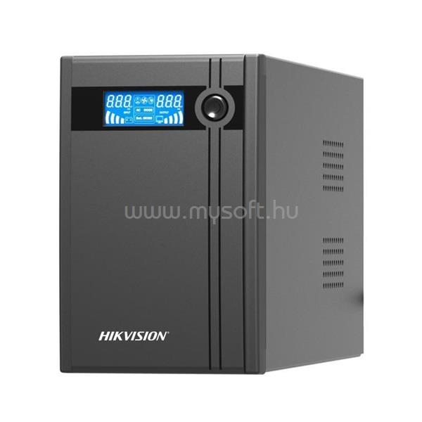 HIKVISION DS-UPS2000/GER 2000 VA/1200 W, LCD kijelző, 12V/9Ah 2 db akkumulátor, 4db Schuko(DIN) szünetmentes tápegység