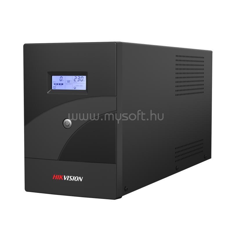 HIKVISION DS-UPS3000-R 3000VA szünetmentes tápegység (4 Schuko, line-interaktív, USB, LCD, fekete)