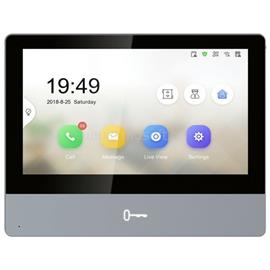 HIKVISION DS-KH8350-WTE1 IP kaputelefon (beltéri egység, 7" touch screen, wifi, PoE, szürke) DS-KH8350-WTE1_GREY small