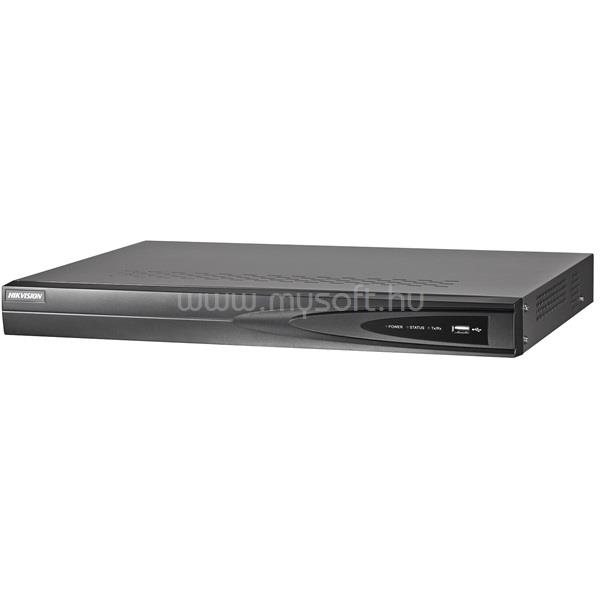 HIKVISION NVR rögzítő - DS-7608NI-K1/8P (8 csatorna, 40Mbps rögzítési sávszél., H265, HDMI+VGA, 2xUSB, 1x Sata, 8x PoE)