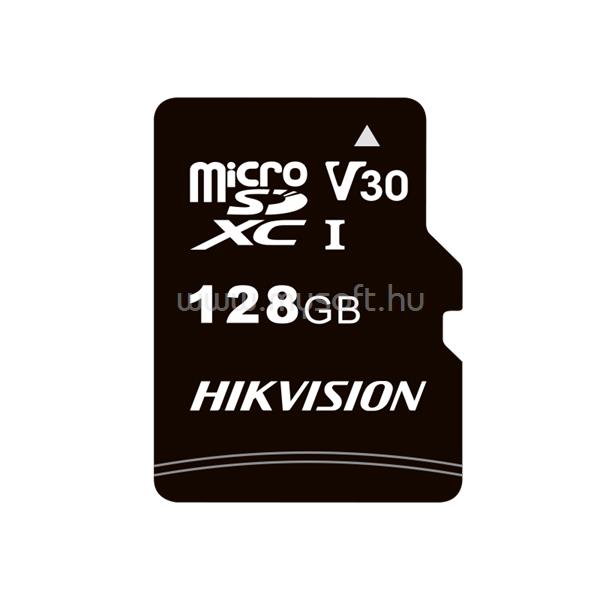 HIKVISION MicroSD kártya - 128GB microSDXC, Class 10 and UHS-I, TLC ,V30 (R/W Speed 92/40 MB/s)