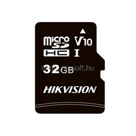 HIKVISION Hikvision MicroSD kártya - 32GB microSDHCT, Class 10 and UHS-I, TLC ,V10 (R/W Speed 92/20 MB/s) HS-TF-C1(STD)/32G/ADAPTER small