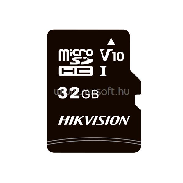 HIKVISION Hikvision MicroSD kártya - 32GB microSDHCT, Class 10 and UHS-I, TLC ,V10 (R/W Speed 92/20 MB/s)