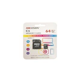 HIKVISION Hikvision MicroSD kártya - 64GB microSDHCT, Class 10 and UHS-I, TLC ,V30 (R/W Speed 92/30 MB/s) HS-TF-C1(STD)/64G/ADAPTER small