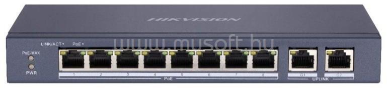 HIKVISION Switch PoE - DS-3E0310P-E/M (8 port 100Mbps, 60W, 2xRJ45 1000Mbps)