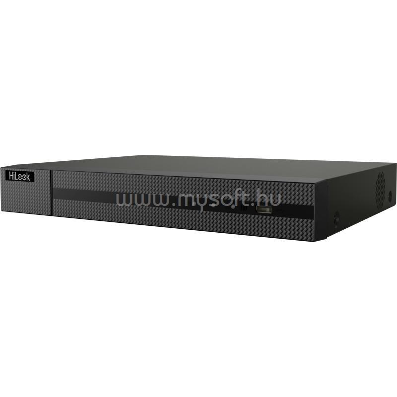 HILOOK NVR-104MH-C/4P NVR rögzítő (4 csatorna, H265+, HDMI+VGA, 2xUSB, 1x Sata, 4x PoE)