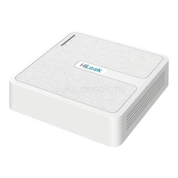 HILOOK NVR-104H-D/4P NVR rögzítő (4 csatorna, H265+, HDMI+VGA, 2xUSB, 1x Sata, 4x PoE)