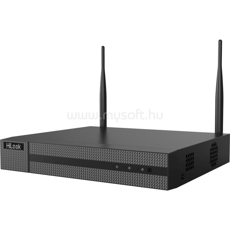 HILOOK NVR-104MH-D/W NVR rögzítő (4 csatorna, H265+, HDMI+VGA, 2xUSB, 1x Sata, Wifi)
