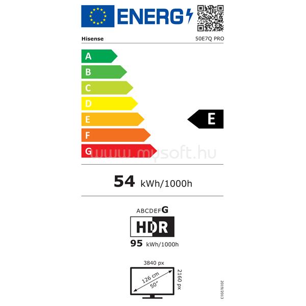 HISENSE 50" 50E7QPRO 4K UHD Smart QLED TV