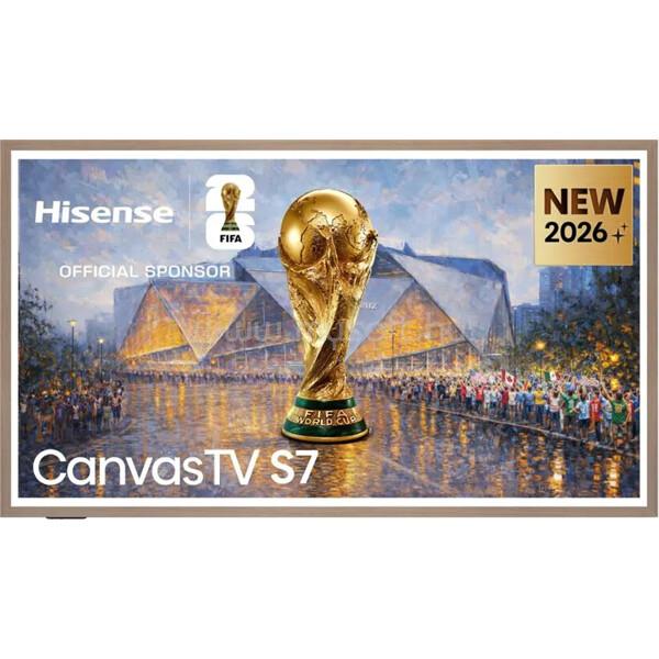 HISENSE 55S7S 55"/139cm 4K 144Hz Smart Hi-QLED Canvas TV, 3840x2160, 4xHDMI/2xUSB/RJ45/Wifi