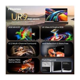 HISENSE 65UR9S 65"/164cm 4K 180Hz Smart RGB MiniLED TV, 3840x2160, 3xHDMI/3xUSB/RJ45/Wifi HISENSE_65UR9S small