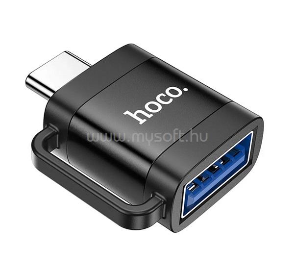 HOCO HOCO adapter USB aljzat - Type-C, OTG, FEKETE