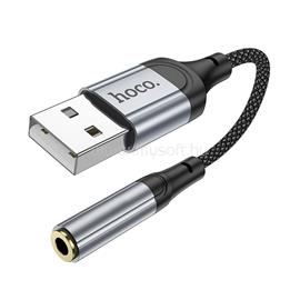 HOCO adapter AUX USB-A (dugasz) Jackhez 3,5 mm (aljzat) LS36 0,12 m (fekete) HOCO_HC608879 small