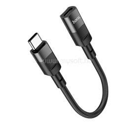 HOCO HOCO adapter kábel lightning aljzat - Type-C, 10cm, FEKETE HOCO_U107 small