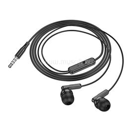HOCO BRIGHT fülhallgató SZTEREO 3.5mm jack, felvevő gomb, FEKETE HOCO_M121_BLACK small