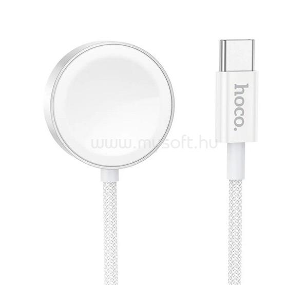 HOCO Apple Watch Ultra 3 49mm CW59 asztali töltő Type-C gyorstöltő, Apple Watch töltő/Samsung Watch töltő, FEHÉR