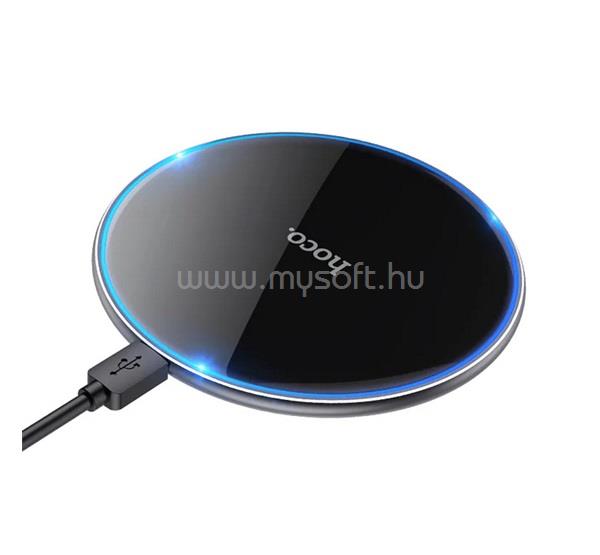 HOCO CW6 Pro asztali töltő 15W, LED fény, FEKETE
