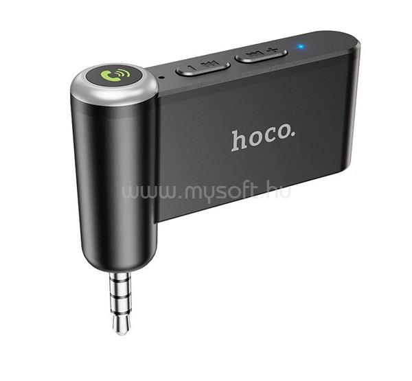 HOCO HOCO E58 bluetooth adapter 3.5mm jack csatlakozó, v5.0, FEKETE