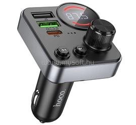 HOCO HOCO E86 bluetooth FM transmitter autós töltő 2 USB+Type-C aljzat v5.4, LED kijelző, FEKETE HOCO_E86_BLACK small