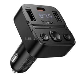HOCO HOCO E87 bluetooth FM transmitter autós töltő 2 USB+Type-C aljzat v5.4, LED kijelző, FEKETE HOCO_E87_B small