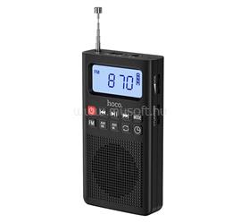 HOCO HI51 bluetooth hordozható hangszóró (v5.3, 3W, TF/microSD kártyaolvasó, FM rádió, AUX, LCD kijelző) FEKETE HOCO_HI51 small