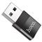 HOCO HOC0318 UA17 USB/Type-C fekete OTG adapter HOC0318 small