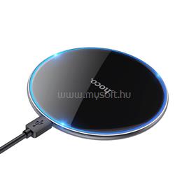 HOCO iPhone 17e / 17 Pro Max / 17 Pro CW61 asztali töltő 15W, LED kijelző, FEKETE HOCO_HC644693 small