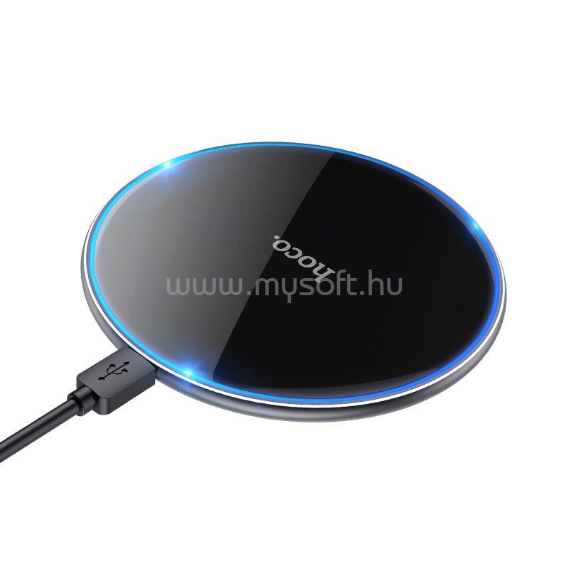 HOCO iPhone 17e / 17 Pro Max / 17 Pro CW61 asztali töltő 15W, LED kijelző, FEKETE