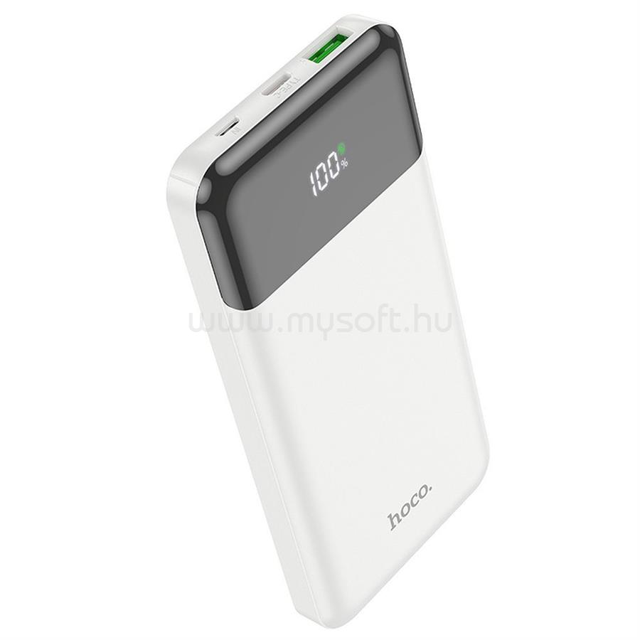 HOCO J102 powerbank 10000 mAh PD QC3.0 3A 20W 1 x USB-A, 1 x USB-C (fehér)