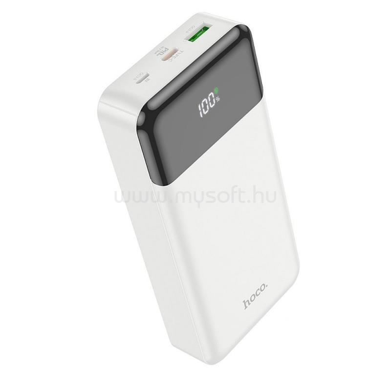 HOCO J102A powerbank 20000 mAh PD QC3.0 3A 1 x USB-A, 1 x USB-C 20W (fehér)