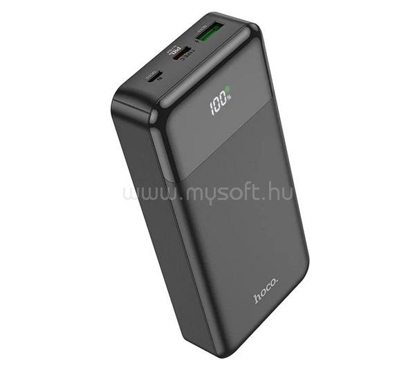 HOCO HOCO J102A vésztöltő USB+Type-C+microUSB aljzat 20000mAh, LED kijelző, FEKETE