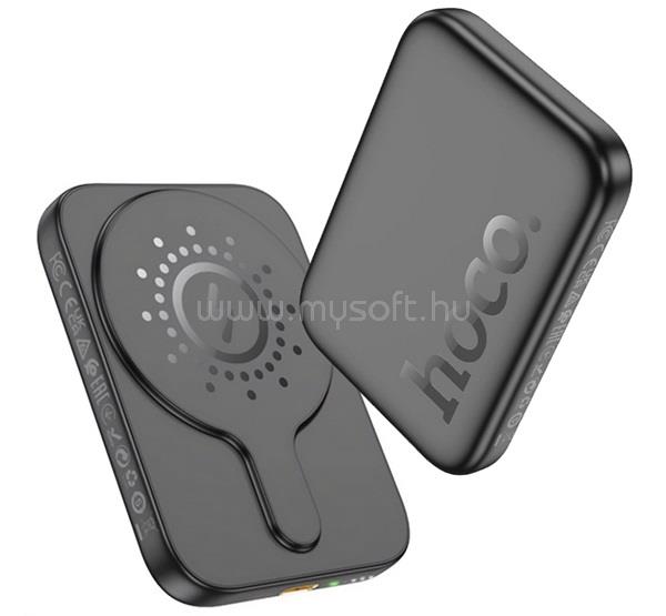 HOCO HOCO J117 vésztöltő Type-C aljzat 5000mAh, MagSafe + Type-C kábel, FEKETE