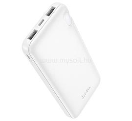 HOCO J128 vésztöltő 2 USB+Type-C aljzat 10000mAh, LED jelzés, FEHÉR HOCO_J128_W small