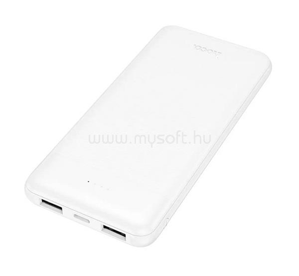 HOCO HOCO J153 vésztöltő 2 USB+Type-C+microUSB aljzat 10000mAh, LED jelzés, FEHÉR
