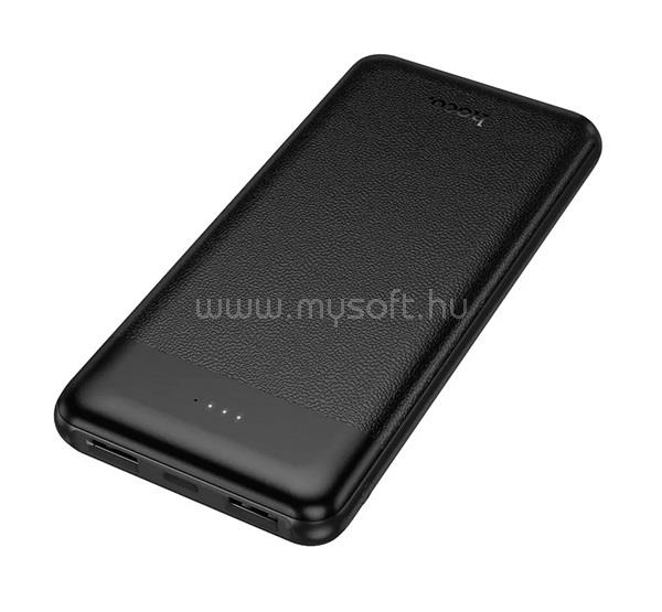 HOCO HOCO J153 vésztöltő 2 USB+Type-C+microUSB aljzat 10000mAh, LED jelzés, FEKETE