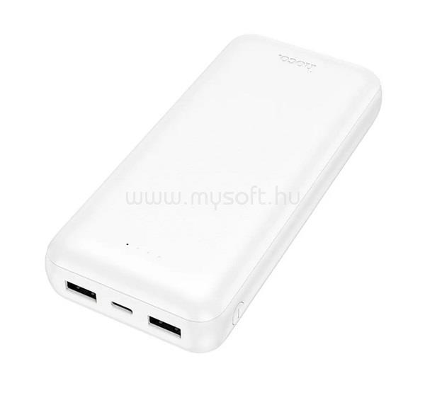 HOCO HOCO J153A vésztöltő 2 USB+Type-C aljzat 20000mAh, LED jelzés, FEHÉR