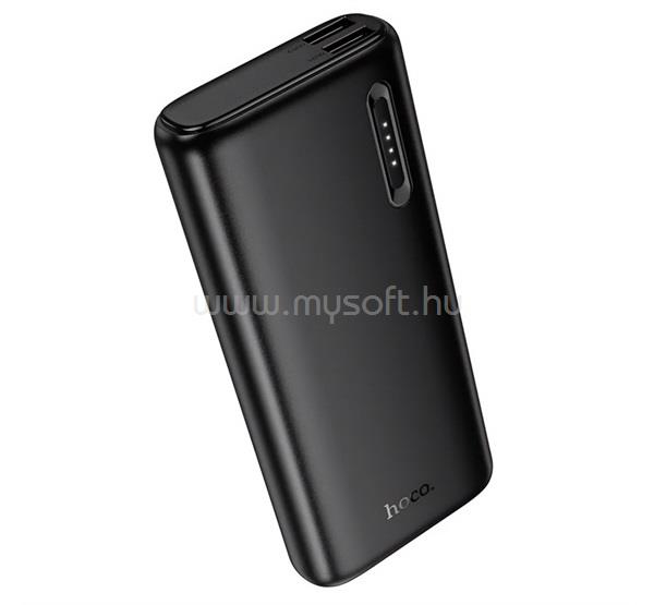 HOCO J158A vésztöltő 2 USB aljzat 10000mAh, LED jelzés, FEKETE