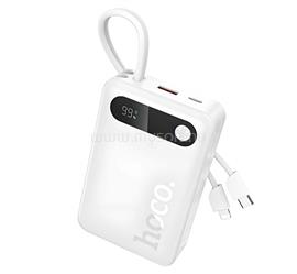 HOCO HOCO J171A vésztöltő 2 USB+Type-C aljzat 20000mAh, PD gyorstöltő + fix Type-C/lightning kábel, FEHÉR HOCO_J171A_W small