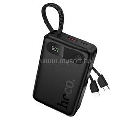 HOCO HOCO J171A vésztöltő USB+Type-C aljzat 20000mAh, PD gyorstöltő + fix Type-C/lightning kábel, FEKETE HOCO_J171A_B small